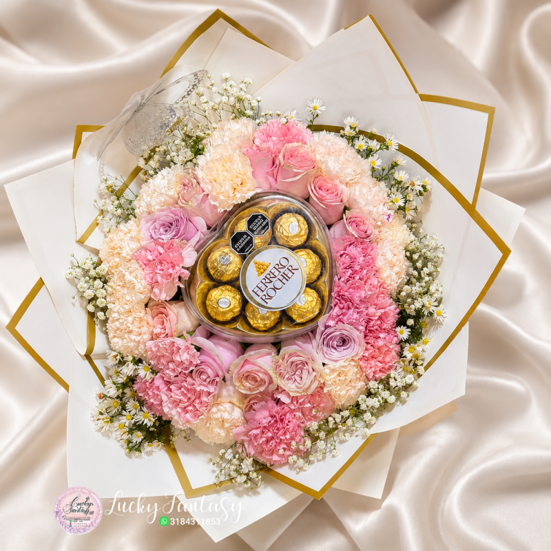 Ramo Bouquet Ferrero Rosé Premium