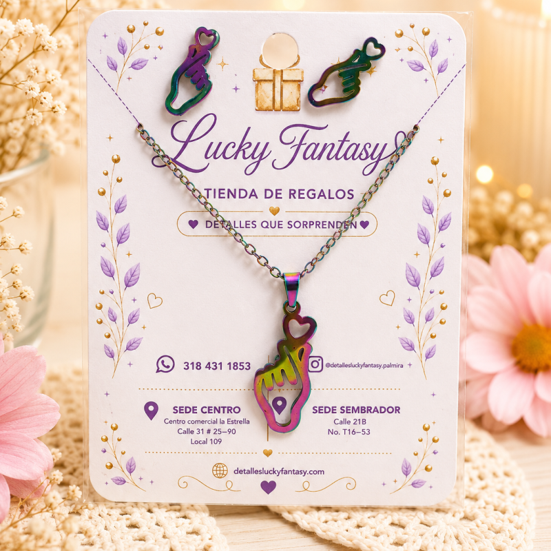 Set de Collar y Aretes en Acero Inoxidable