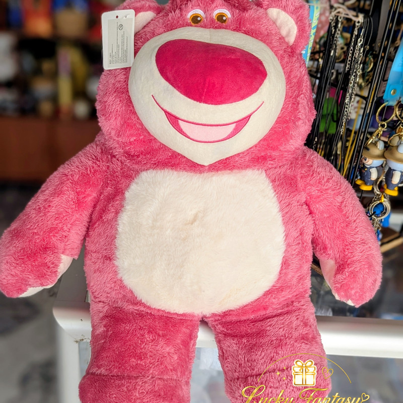 Peluche Lotso Gigante 60 cm | Oso Rosa Súper Suave