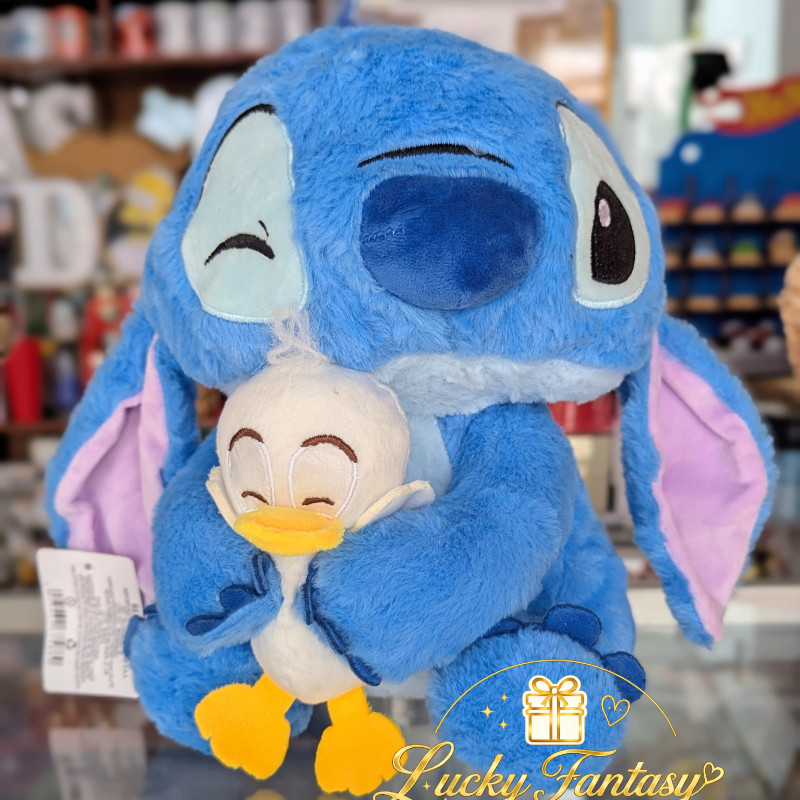 Peluche Stitch con Patito 25 cm | Extra Suave y Adorable