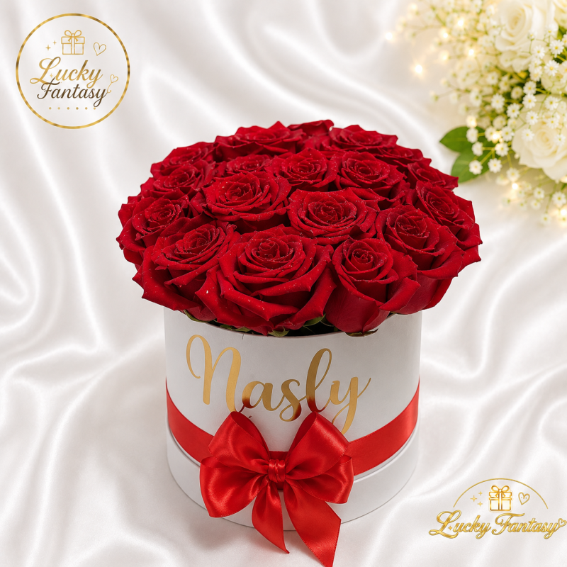 Caja Cilindro Premium de Rosas
